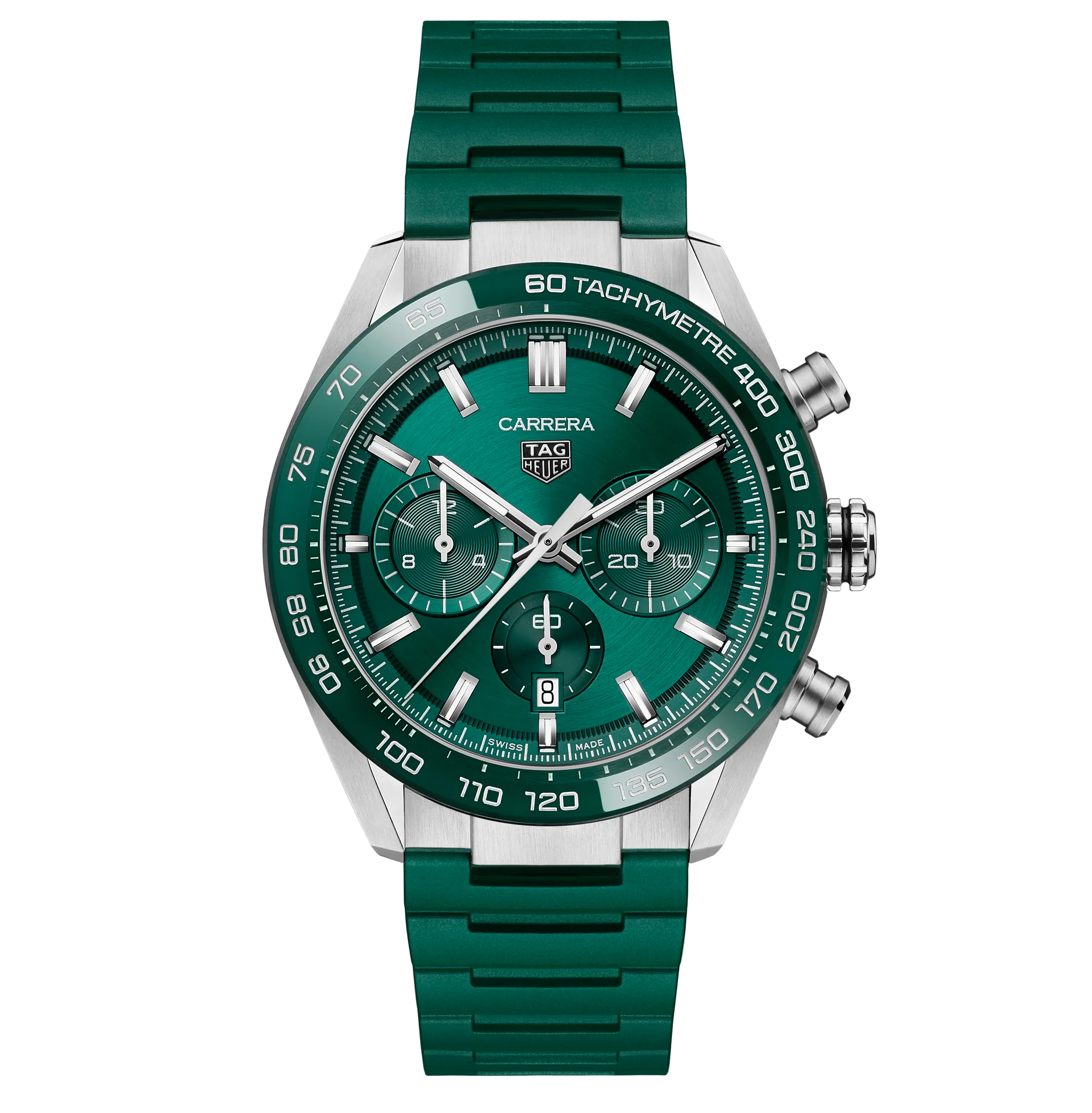 TAG Heuer Carrera Chronograph Watch with a Green Dial