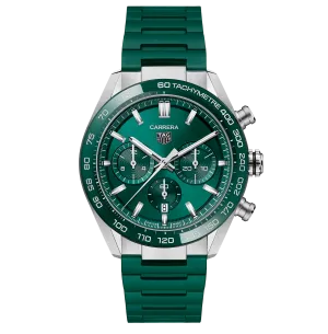TAG Heuer Carrera Chronograph Watch with a Green Dial