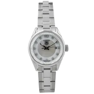 Tag Heuer Lady's Carrera Quartz Stainless Steel 27mm White MOP Diamond Dial Watch Reference #: WV1411.BA0793