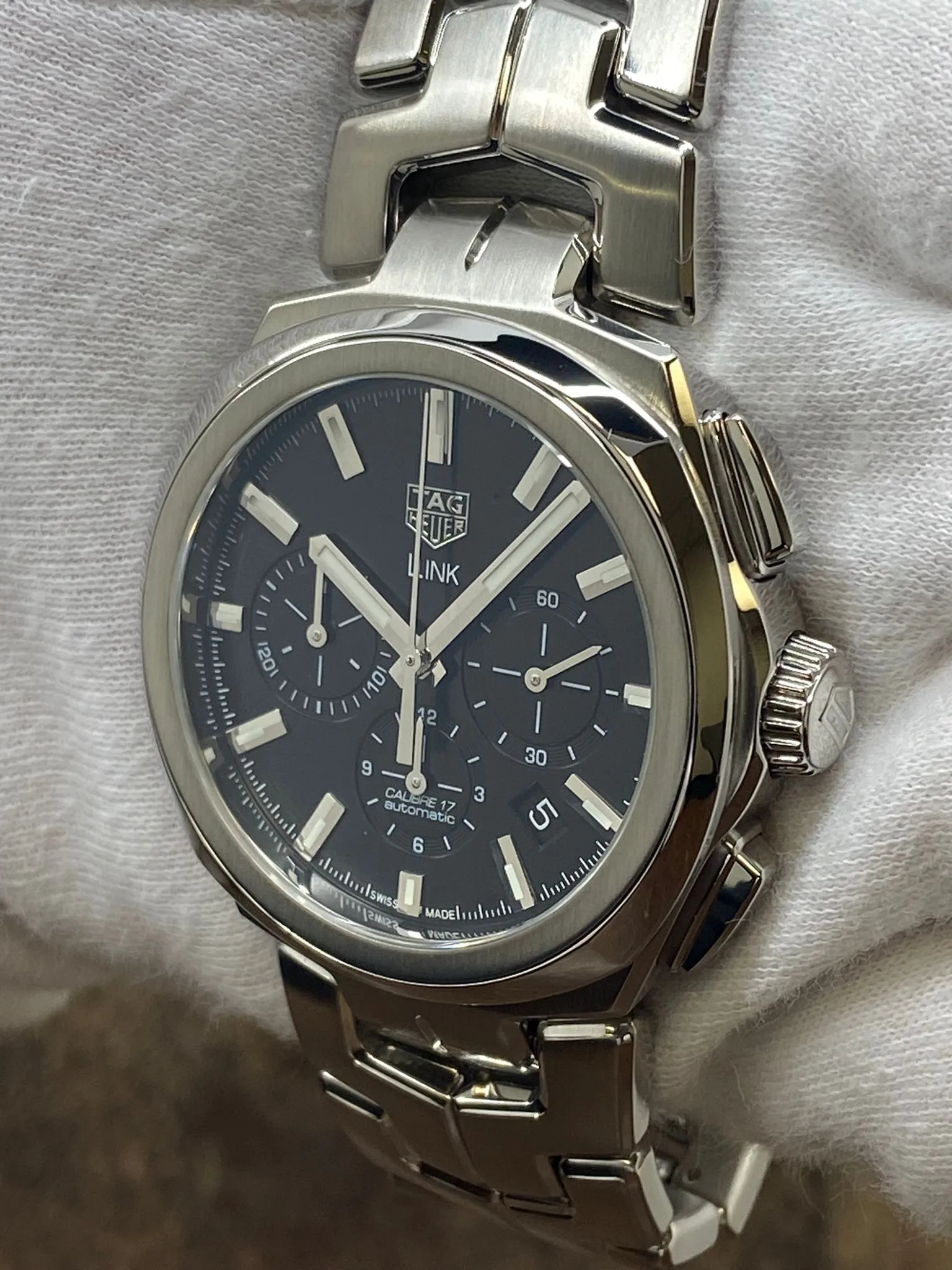 TAG Heuer Link Chronograph CBC2110 Black Dial Automatic Men's Watch
