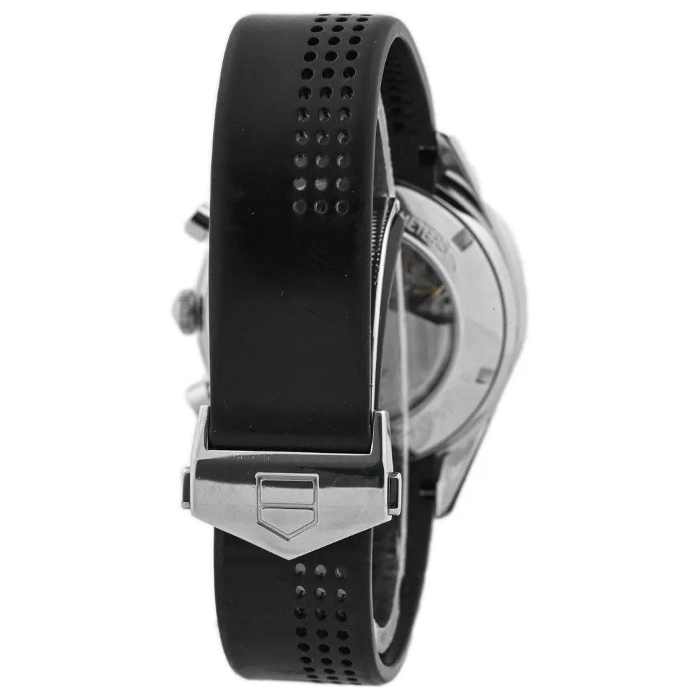 Tag Heuer Men's Carrera Chronograph Stainless Steel 41mm Black Stick Dial Watch Reference #: CV2014.FT6014