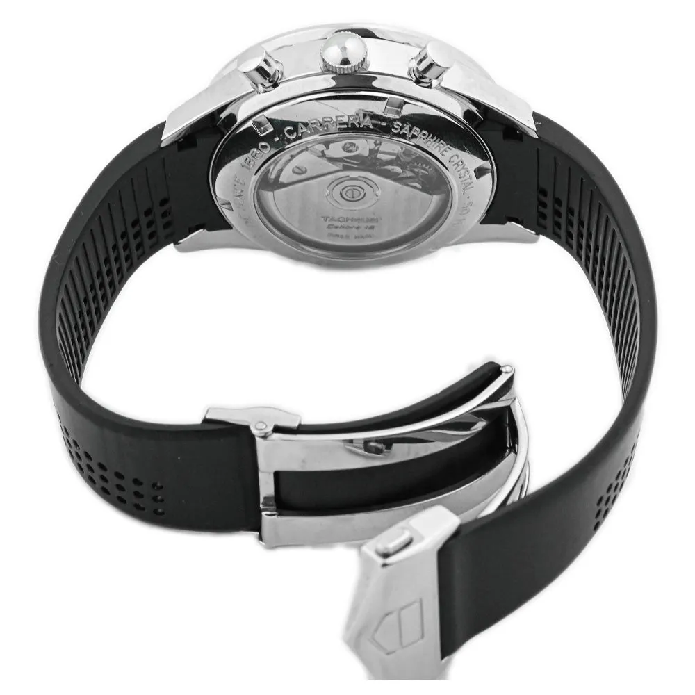 Tag Heuer Men's Carrera Chronograph Stainless Steel 41mm Black Stick Dial Watch Reference #: CV2014.FT6014