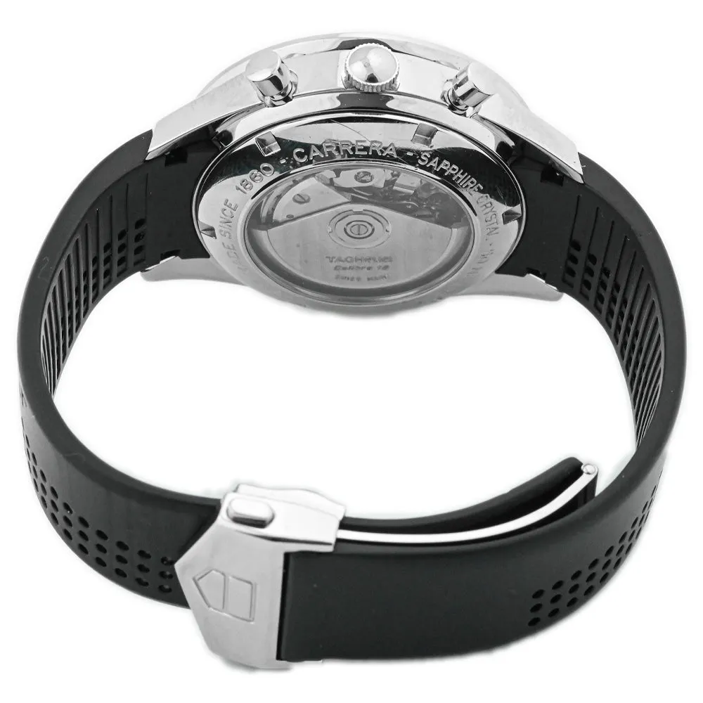 Tag Heuer Men's Carrera Chronograph Stainless Steel 41mm Black Stick Dial Watch Reference #: CV2014.FT6014