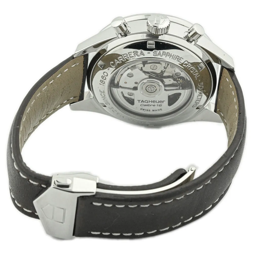 Tag Heuer Men's Carrera Chronograph Stainless Steel 41mm Chocolate Stick Dial Watch Reference #: CV2013.FC6234