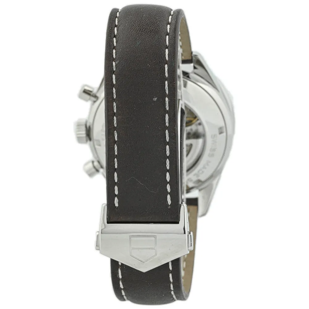 Tag Heuer Men's Carrera Chronograph Stainless Steel 41mm Chocolate Stick Dial Watch Reference #: CV2013.FC6234