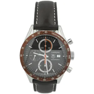 Tag Heuer Men's Carrera Chronograph Stainless Steel 41mm Chocolate Stick Dial Watch Reference #: CV2013.FC6234