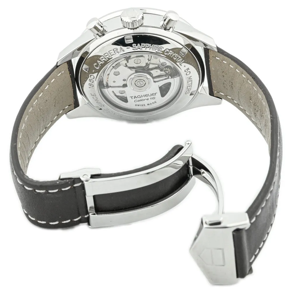 Tag Heuer Men's Carrera Chronograph Stainless Steel 41mm Chocolate Stick Dial Watch Reference #: CV2013.FC6234