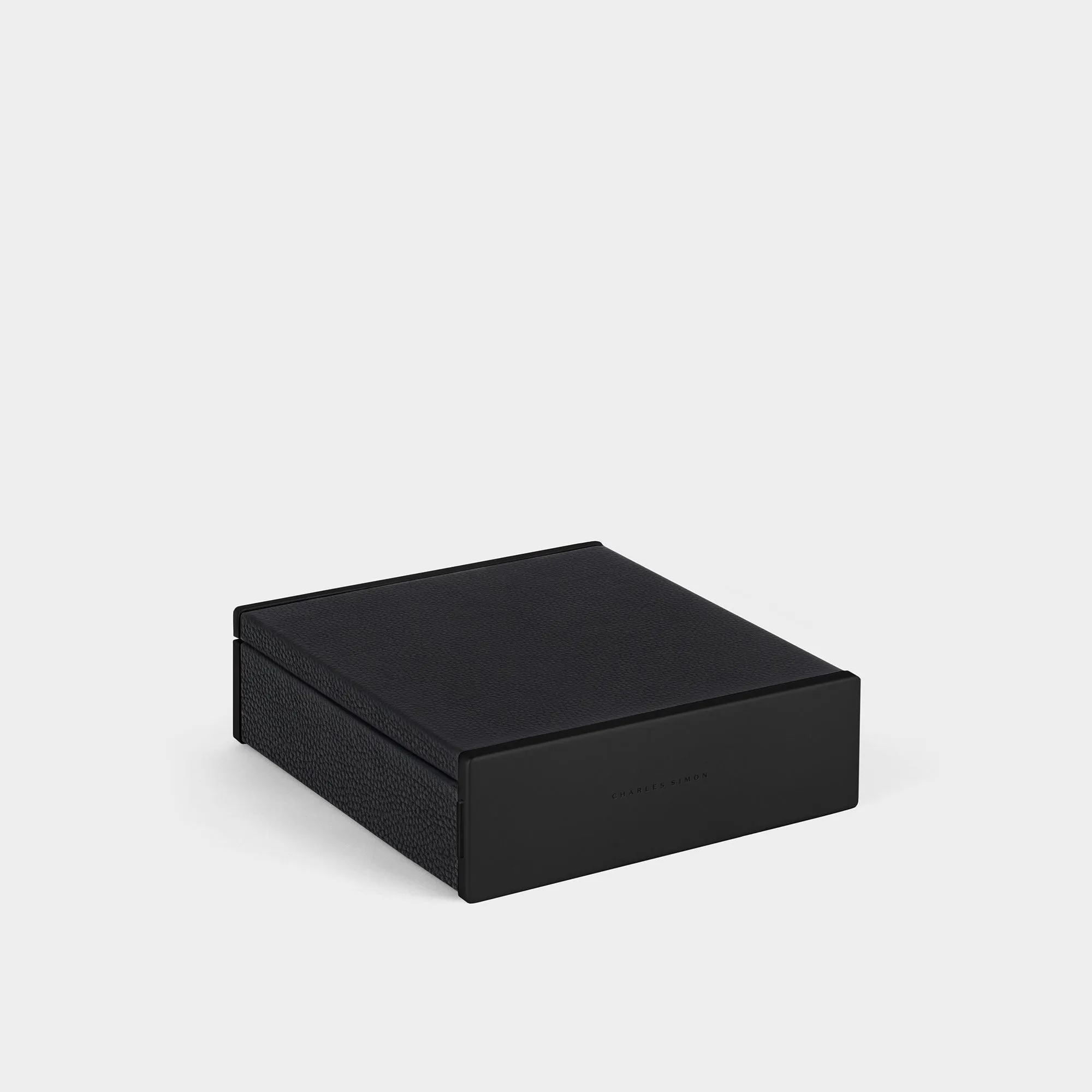 TAYLOR 2 WATCH AND JEWELRY BOX - BLACK / BLACK