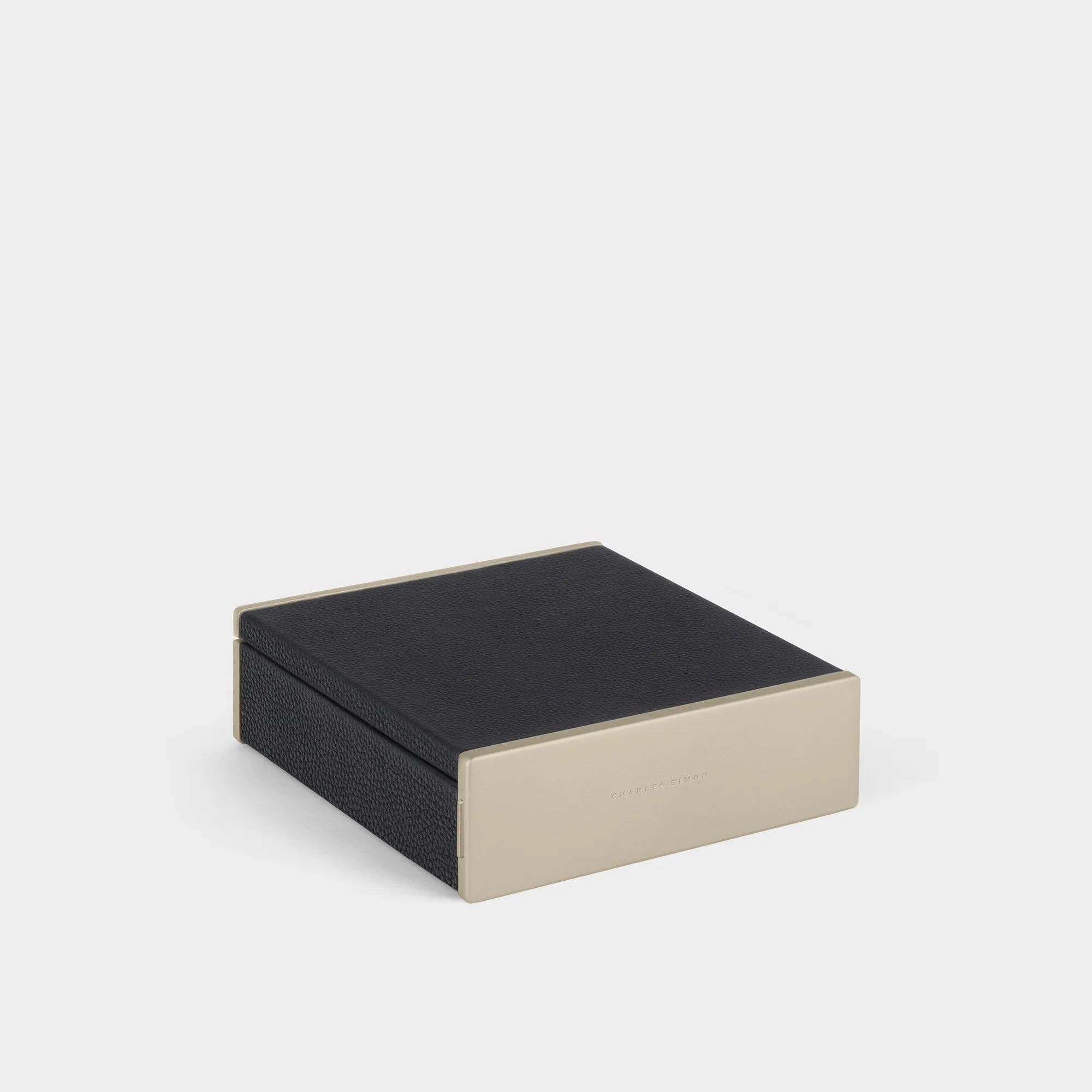 TAYLOR 2 WATCH AND JEWELRY BOX - BLACK / CHAMPAGNE