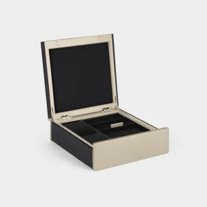 TAYLOR 2 WATCH AND JEWELRY BOX - BLACK / CHAMPAGNE