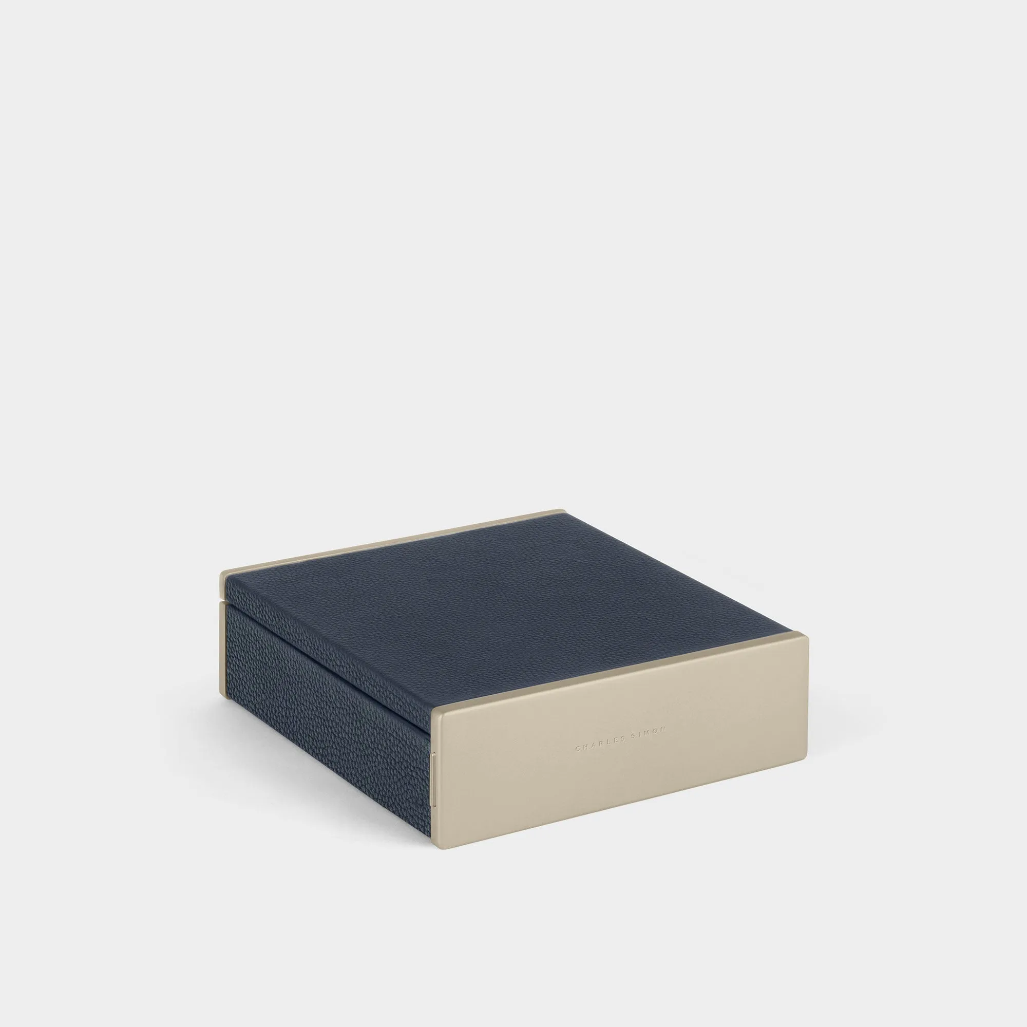 TAYLOR 2 WATCH AND JEWELRY BOX - MARINE / CHAMPAGNE
