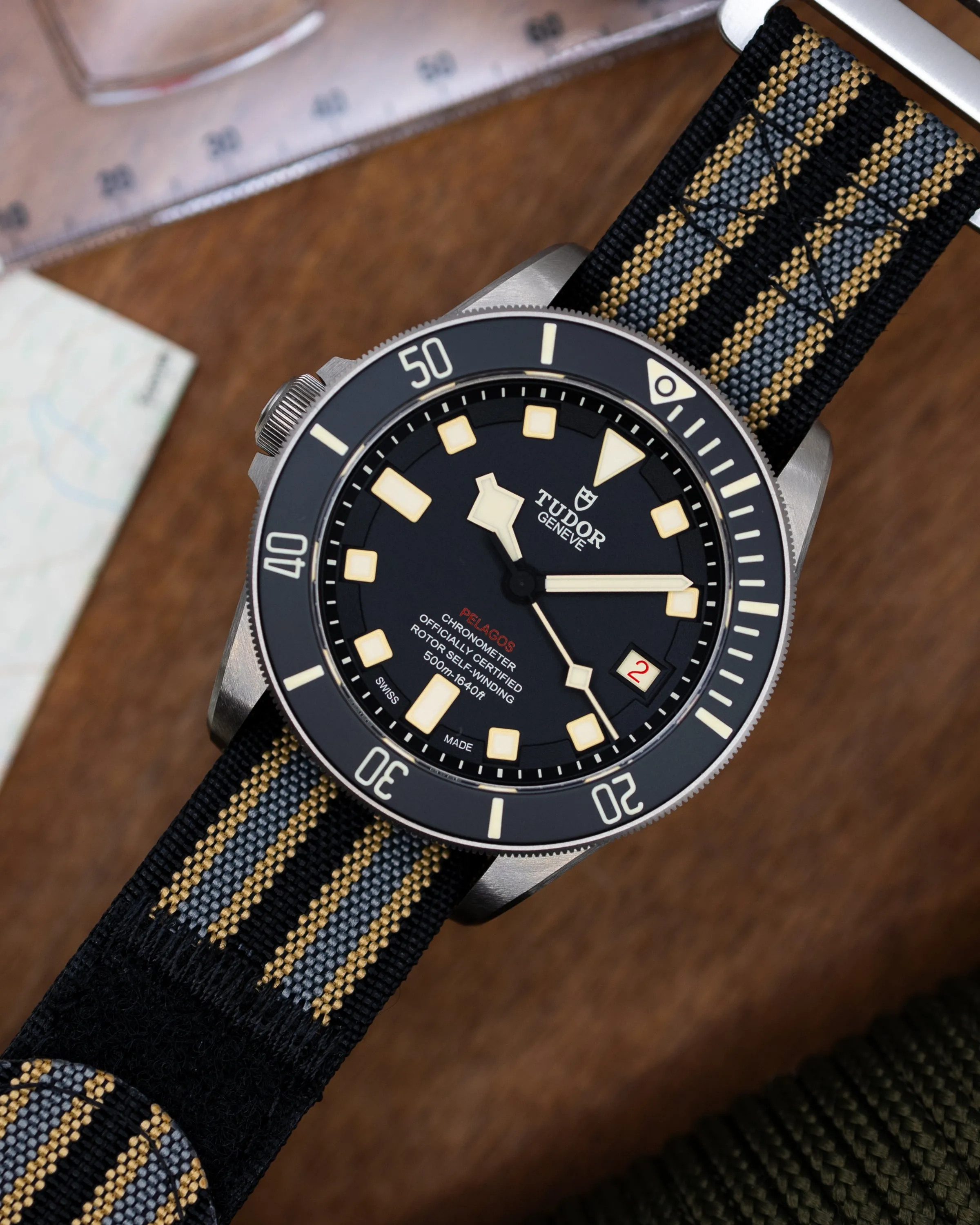 The Adventurer - Ribbed Nylon Single Pass Hook and Loop Watch Strap - No Time To Die