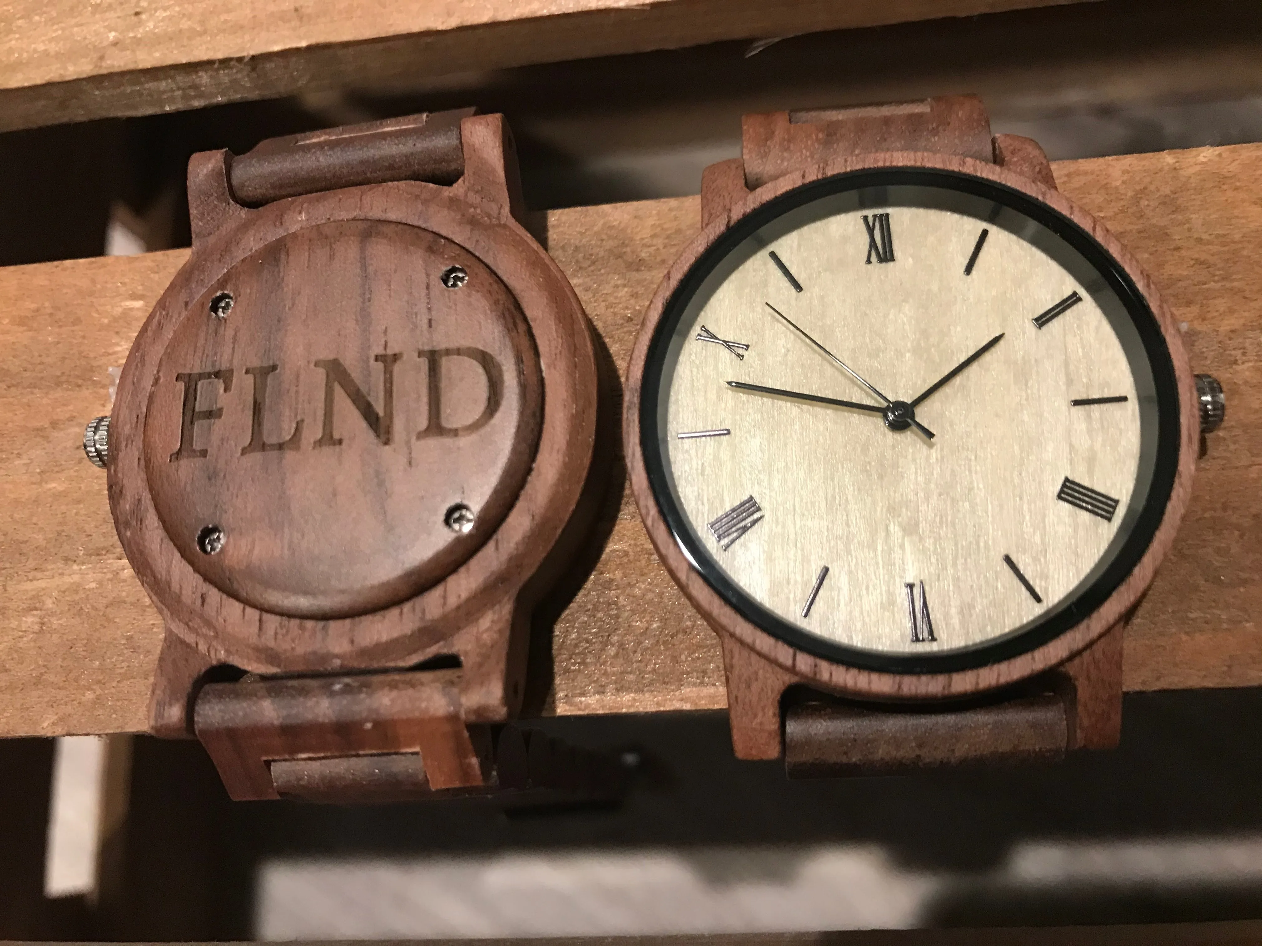 The Botanical - Walnut Wood Watch with Maple Wood Face
