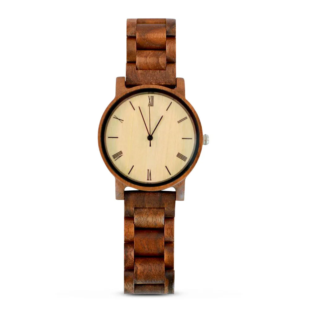 The Botanical - Walnut Wood Watch with Maple Wood Face