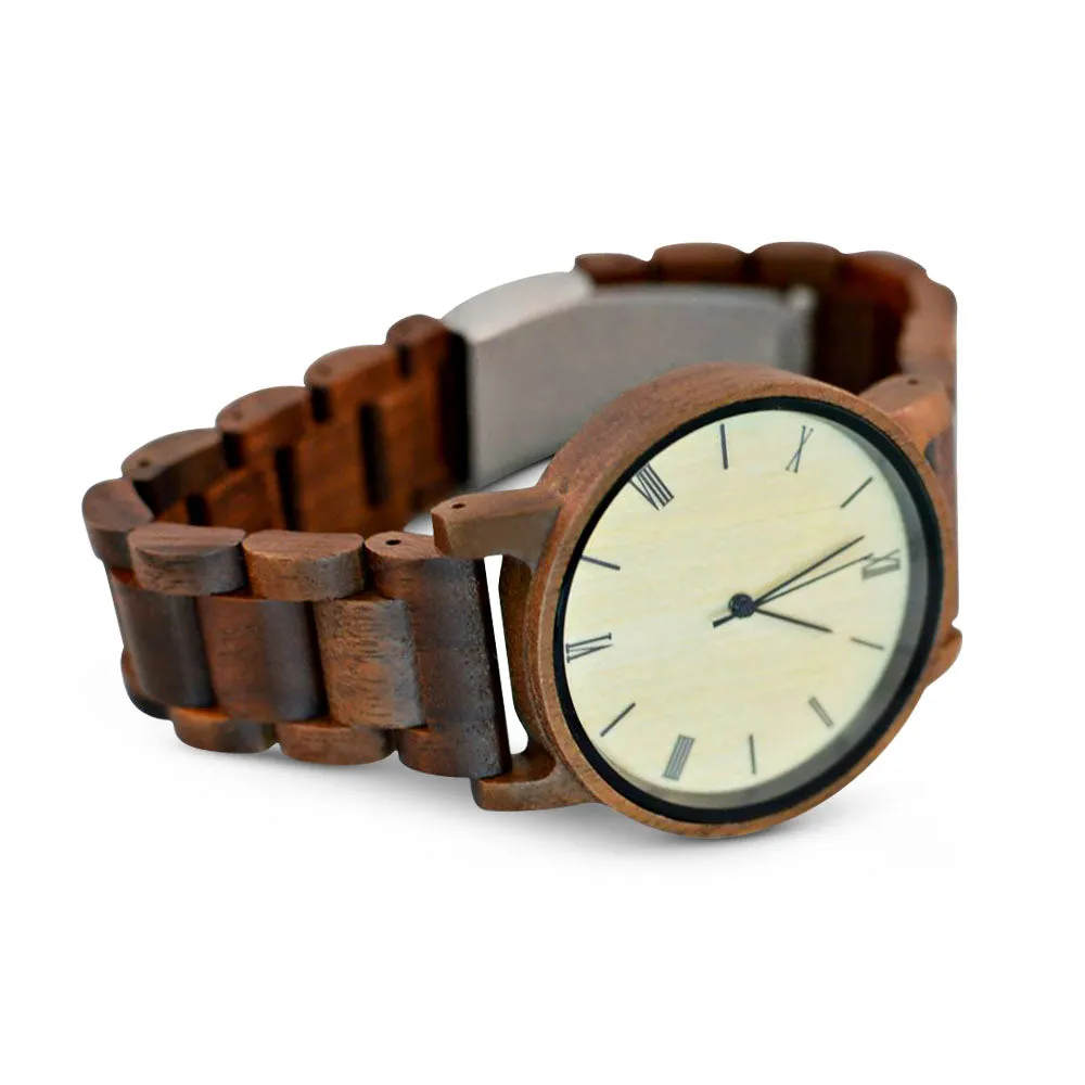The Botanical - Walnut Wood Watch with Maple Wood Face