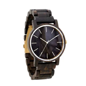 The Montecito - Black Sandalwood Watch with Custom Engraving Option