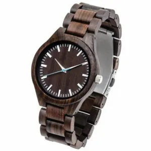 The Pacific - Black Sandalwood Watch with Custom Engraving Option