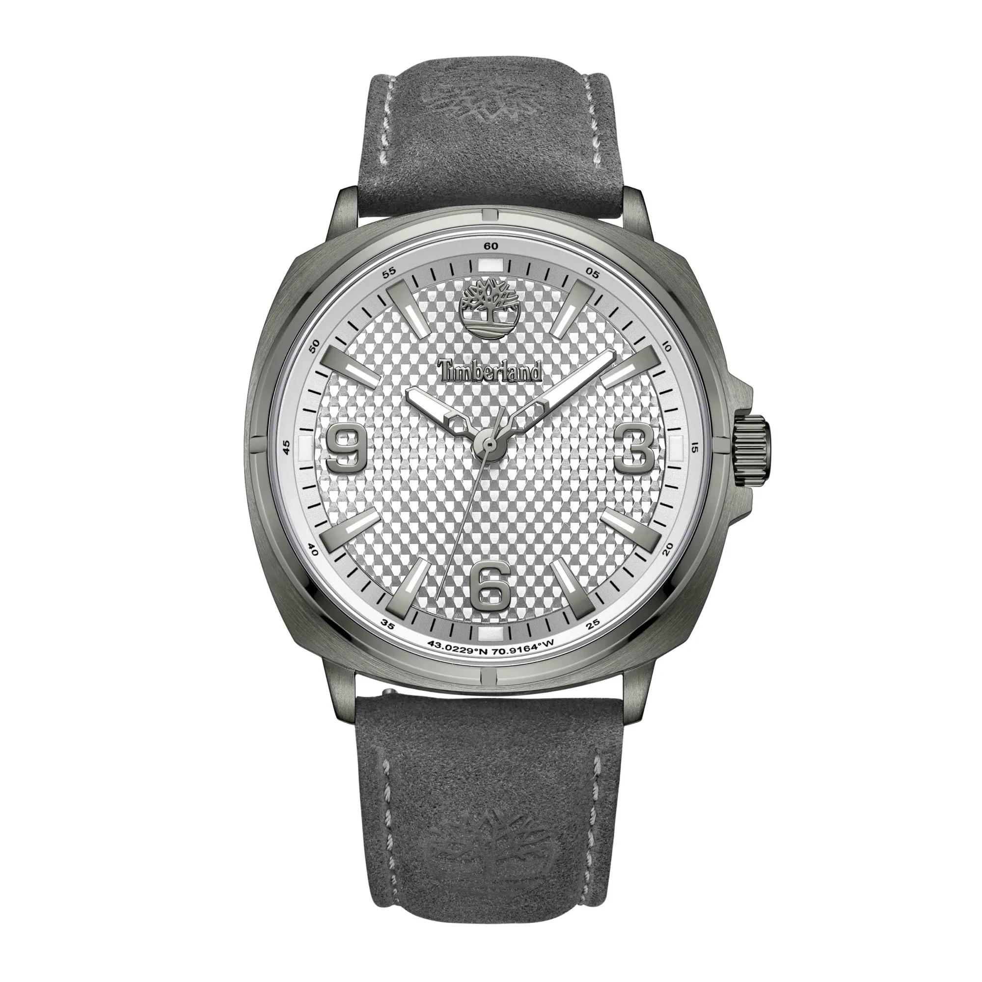 Timberland Bailard Cool Grey dial Charcoal leather strap Men's watch
