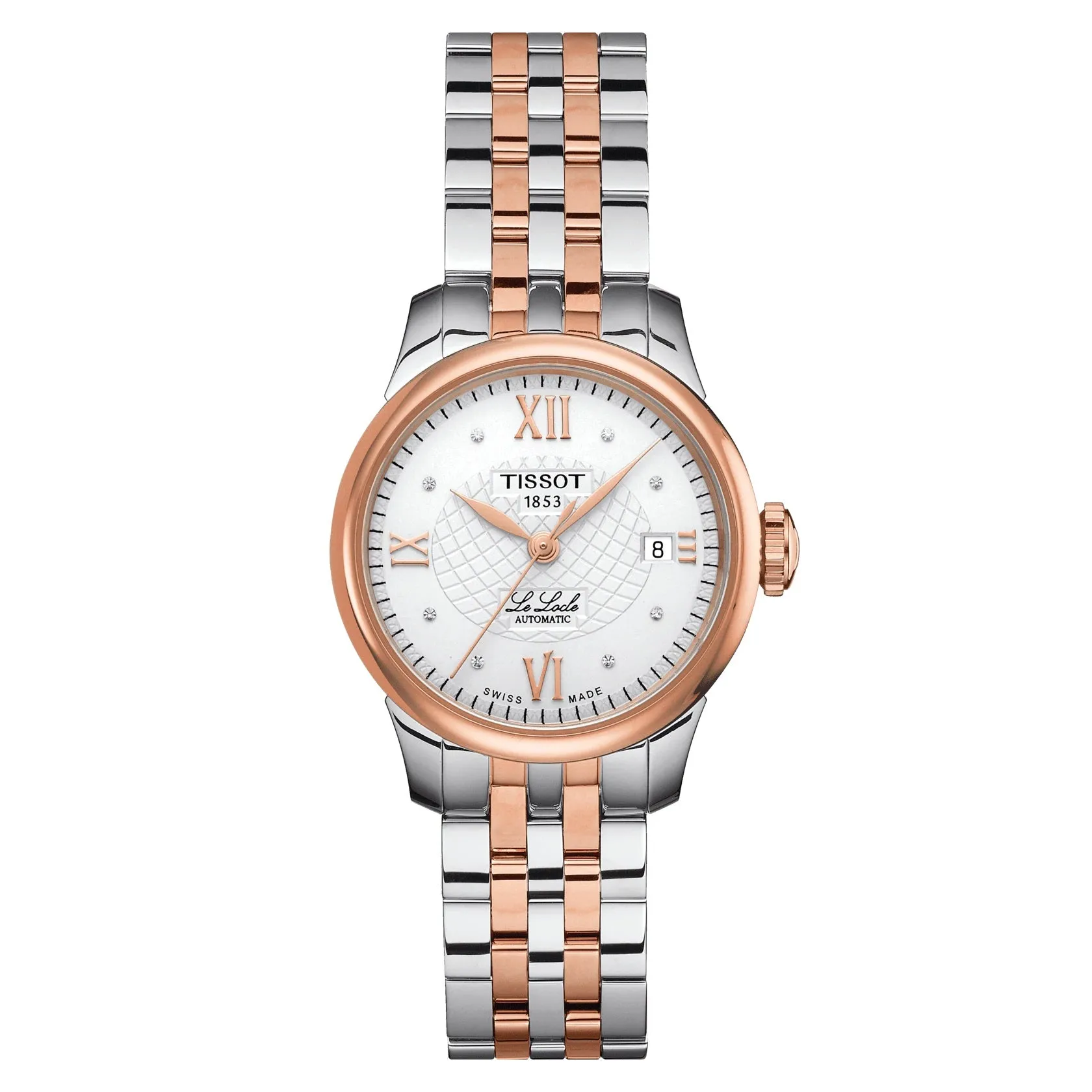Tissot Le Locle Automatic Ladies Two Tone Diamond Dial Watch