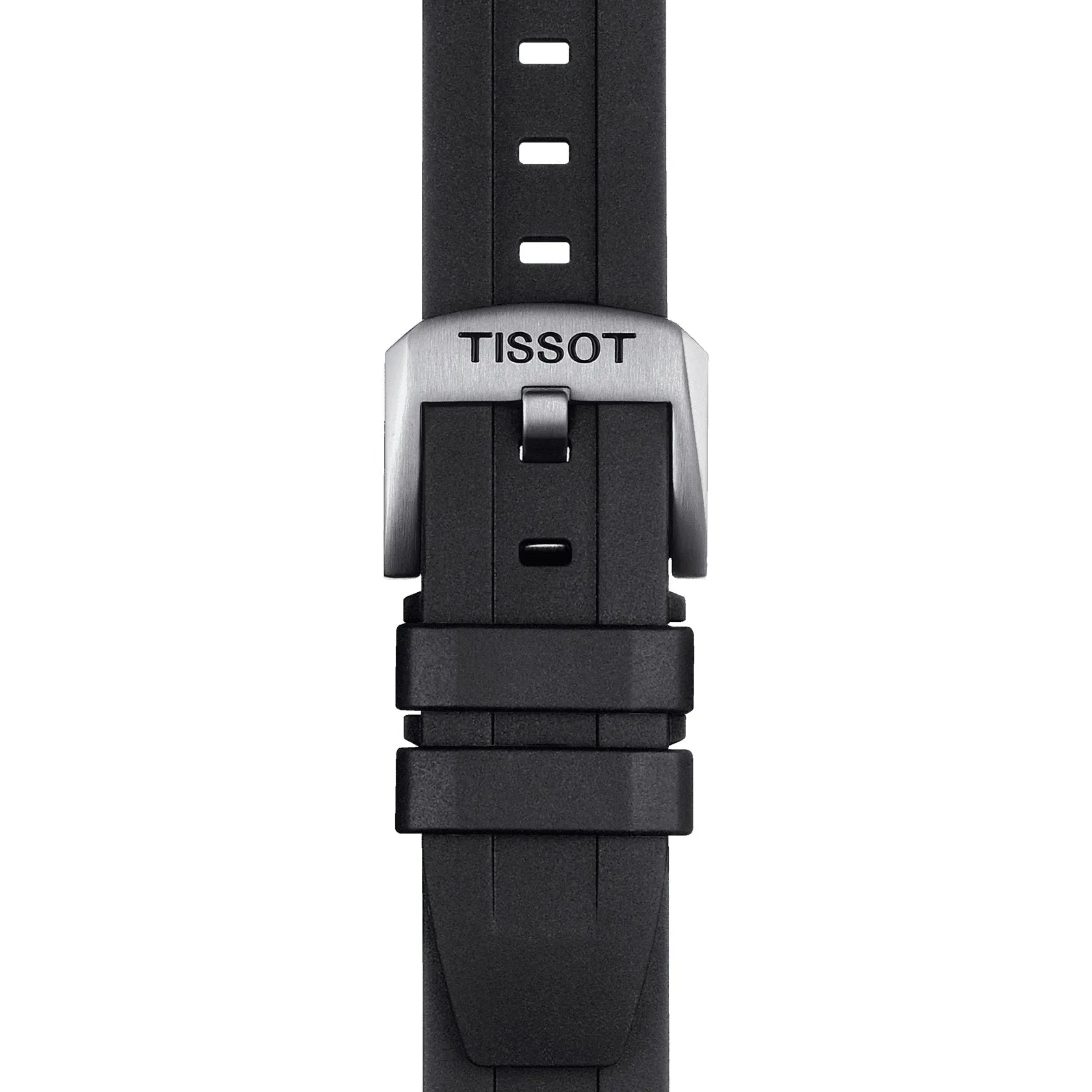 Tissot PRC 200 Chronograph Mens Stainless Steel Black Dial Black Rubber Strap Watch