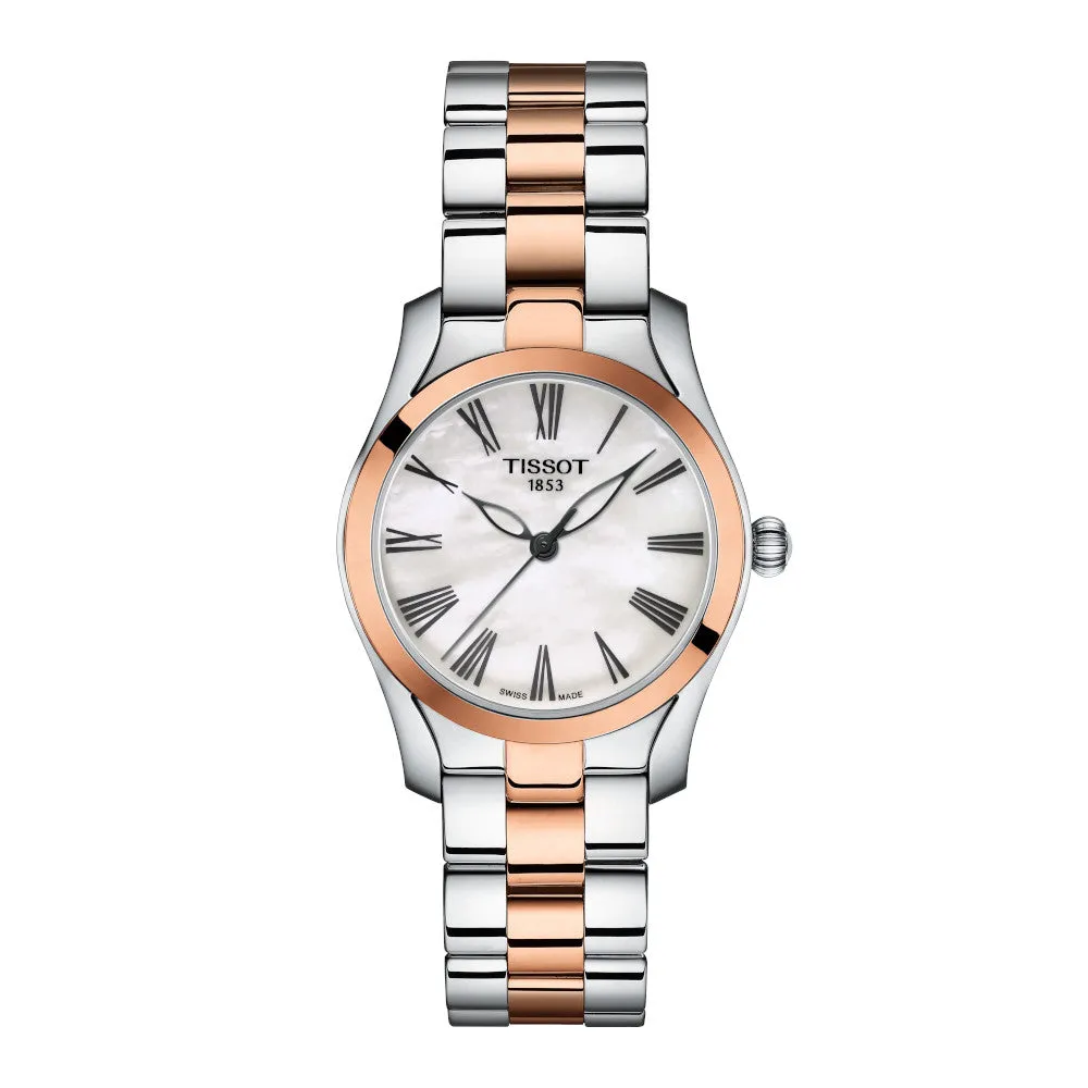 Tissot T-Wave Ladies Two Tone Mother of Pearl Dial Watch