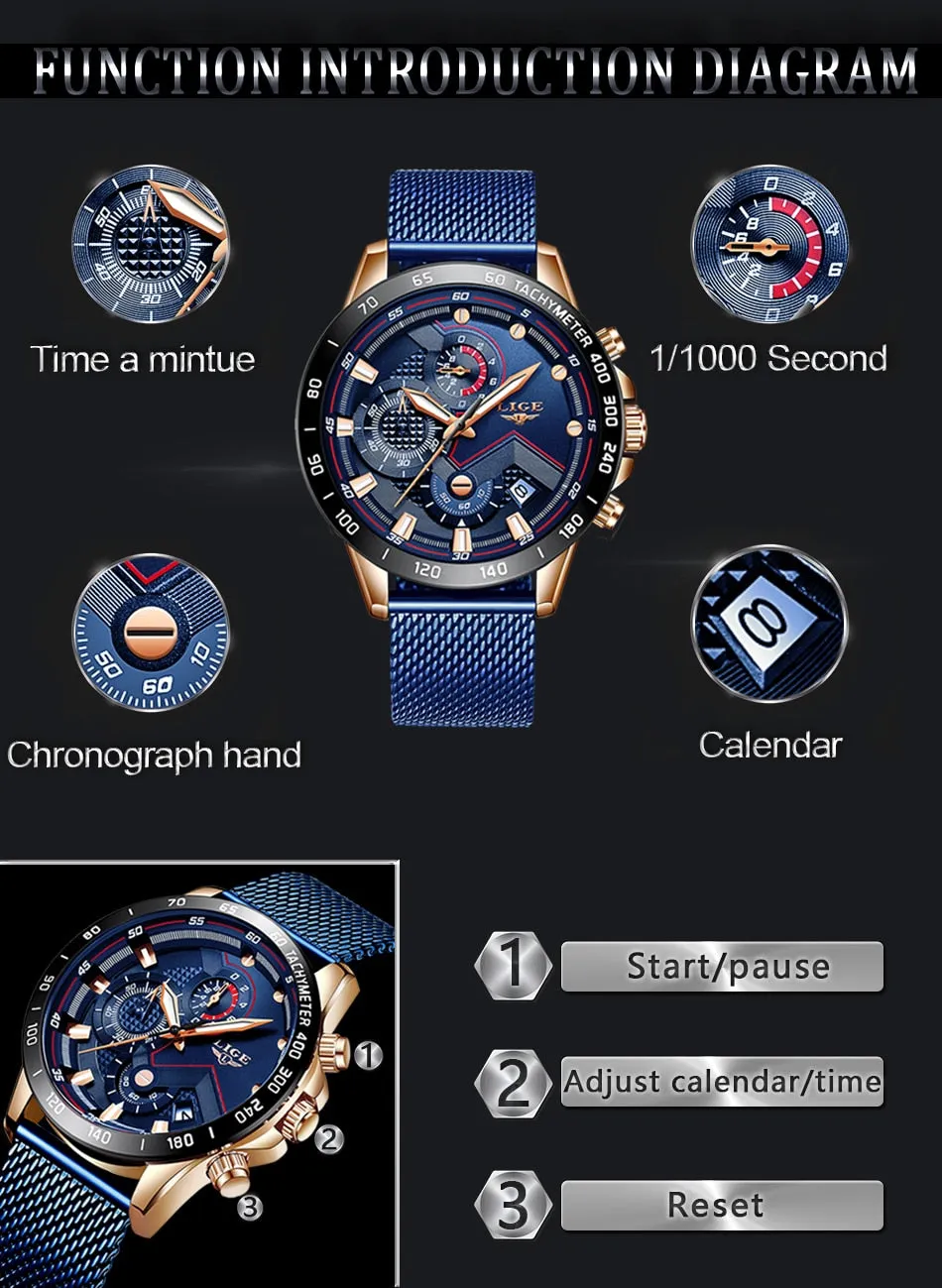 Top Brand Luxury Fashion Wrist Watch Quartz Men's Watch