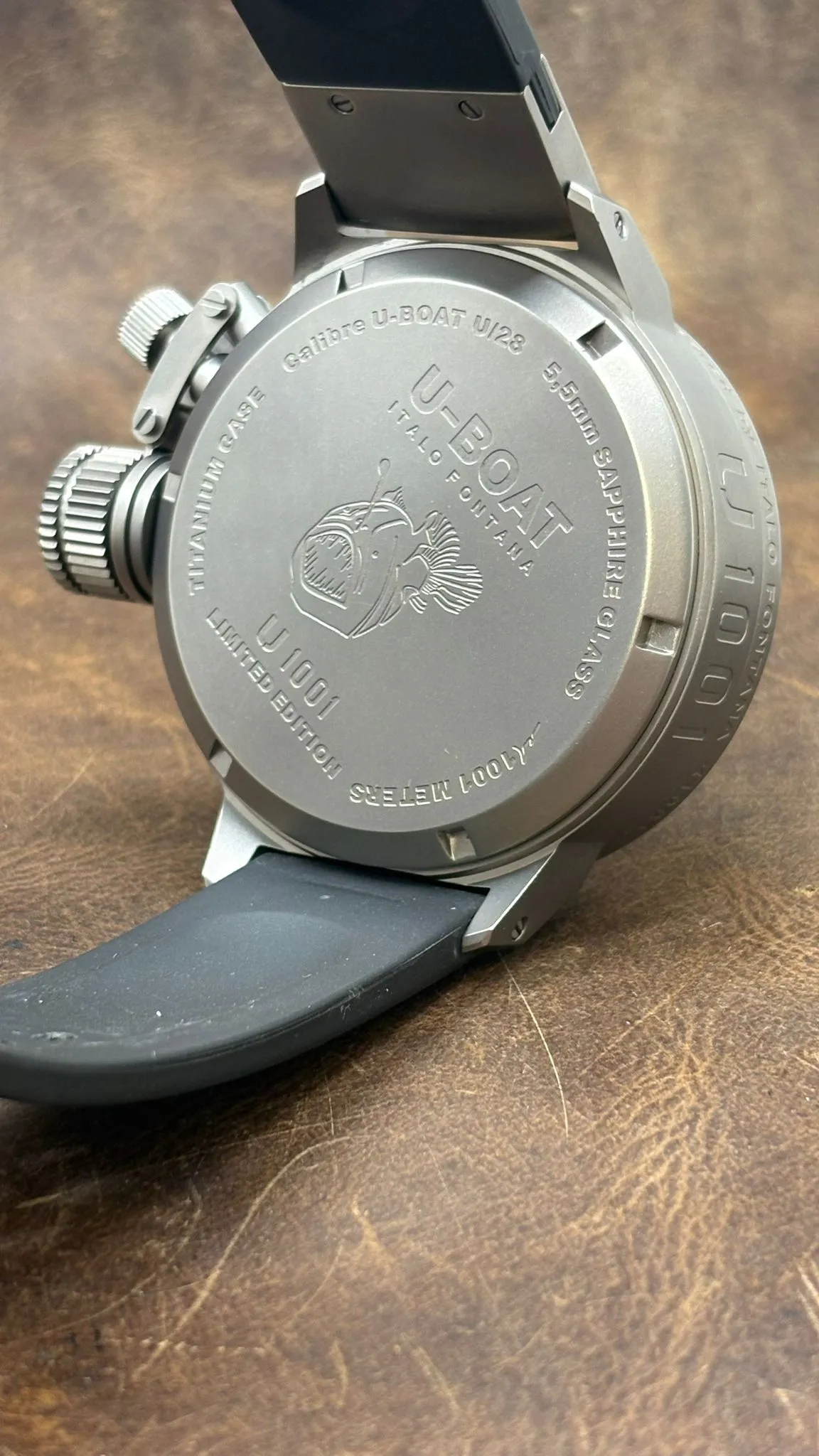 U-Boat U1001 Titanium 47mm Limited Edition U1001 Black Dial Automatic Men's Watch