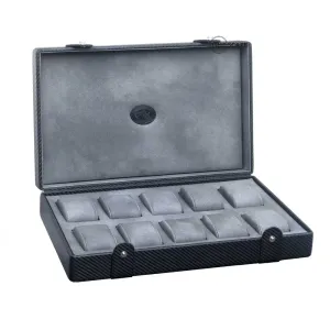 Underwood (London) - 10-Unit Watch Storage Case in Black Carbon Fiber