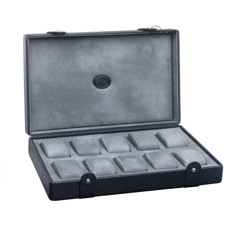Underwood (London) - 10-Unit Watch Storage Case in Black Carbon Fiber