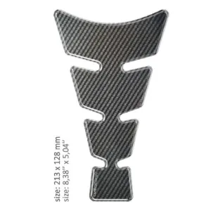 UNIVERSAL TANK PAD - GLOSS GRAY - CARBON DESIGN - 21,3 CM X 12,8 CM | 8.38" X 5.04" - RESIN/POLYURET