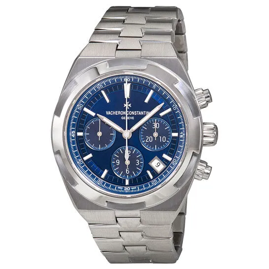 Vacheron Constantin Men's Overseas Stainless Steel 43MM Blue Chronograph Dial Watch Reference #: 5500V/110A/B148