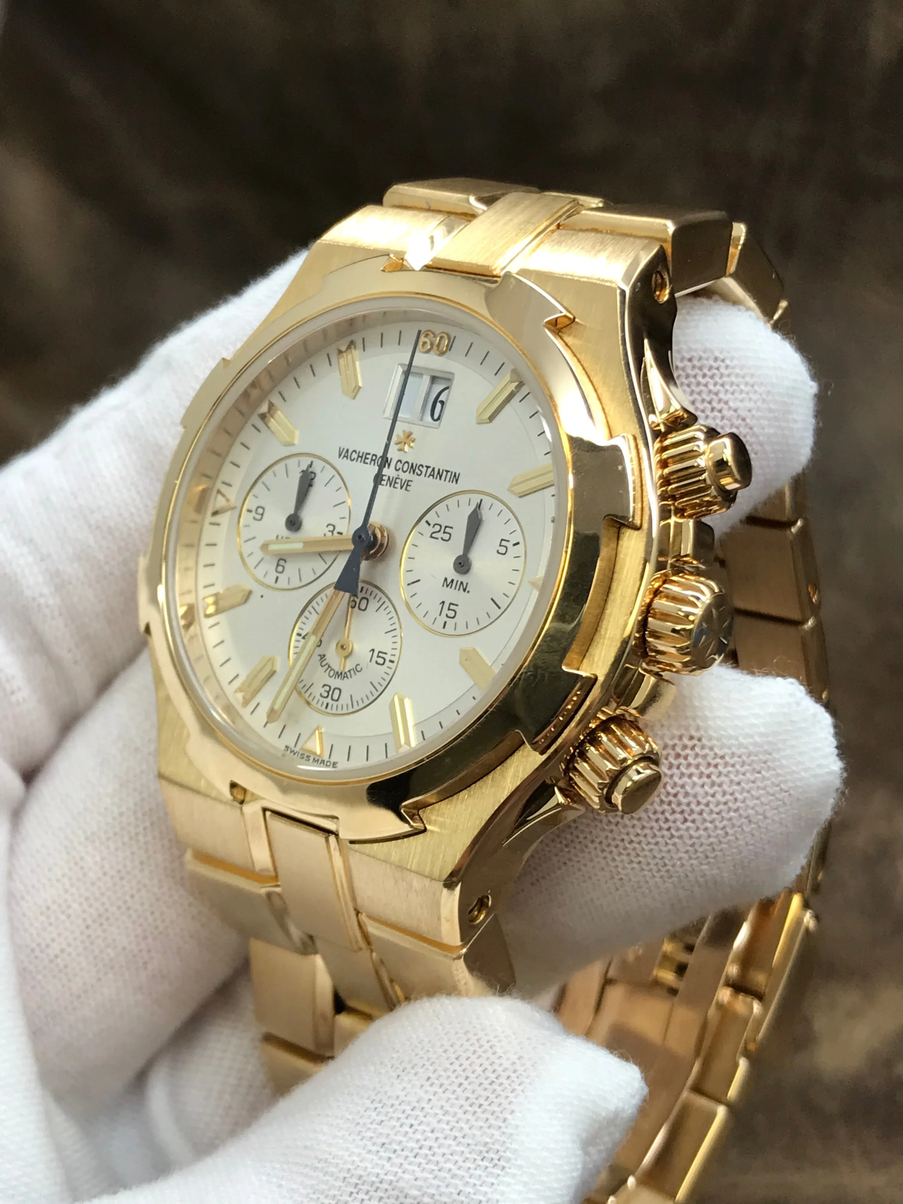 Vacheron Constantin Overseas Chronograph 49140/423J White Dial Automatic Men's Watch