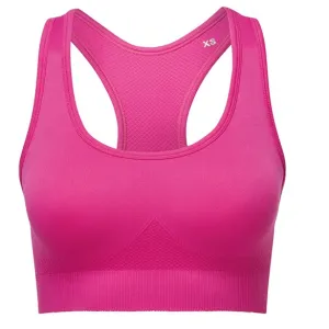 Validate Women's TriDri® seamless '3D fit' multi-sport sculpt solid colour Bra Fushia