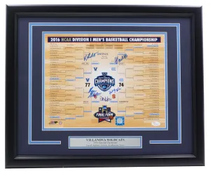 Villanova Wildcats 2016 Multi Signed 11x14 Bracket Photo JSA ITP Hologram