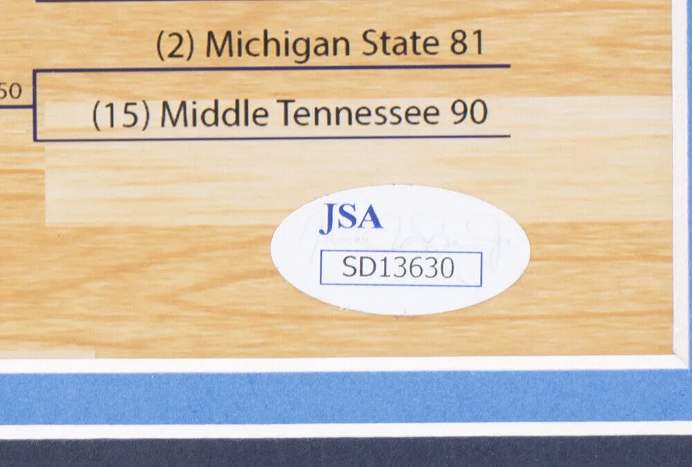 Villanova Wildcats 2016 Multi Signed 11x14 Bracket Photo JSA ITP Hologram