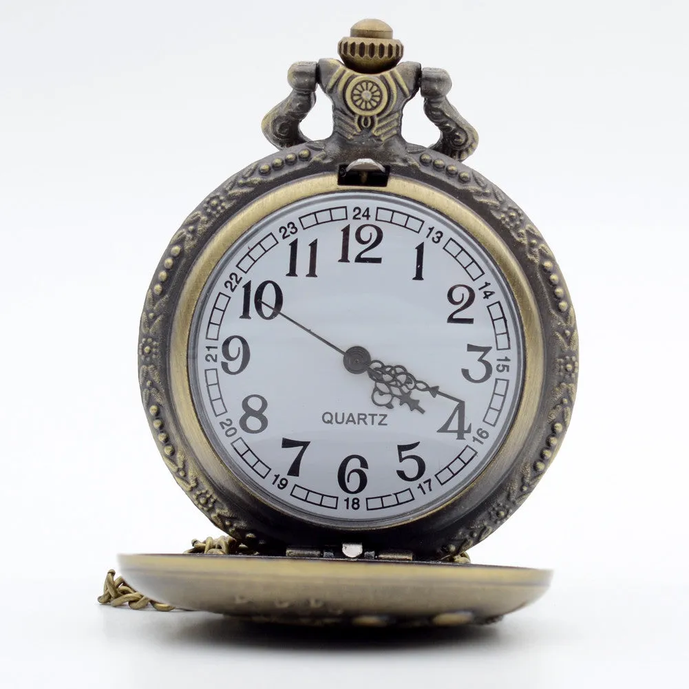 Vintage Bronze Brave Soldier Pocket Watch