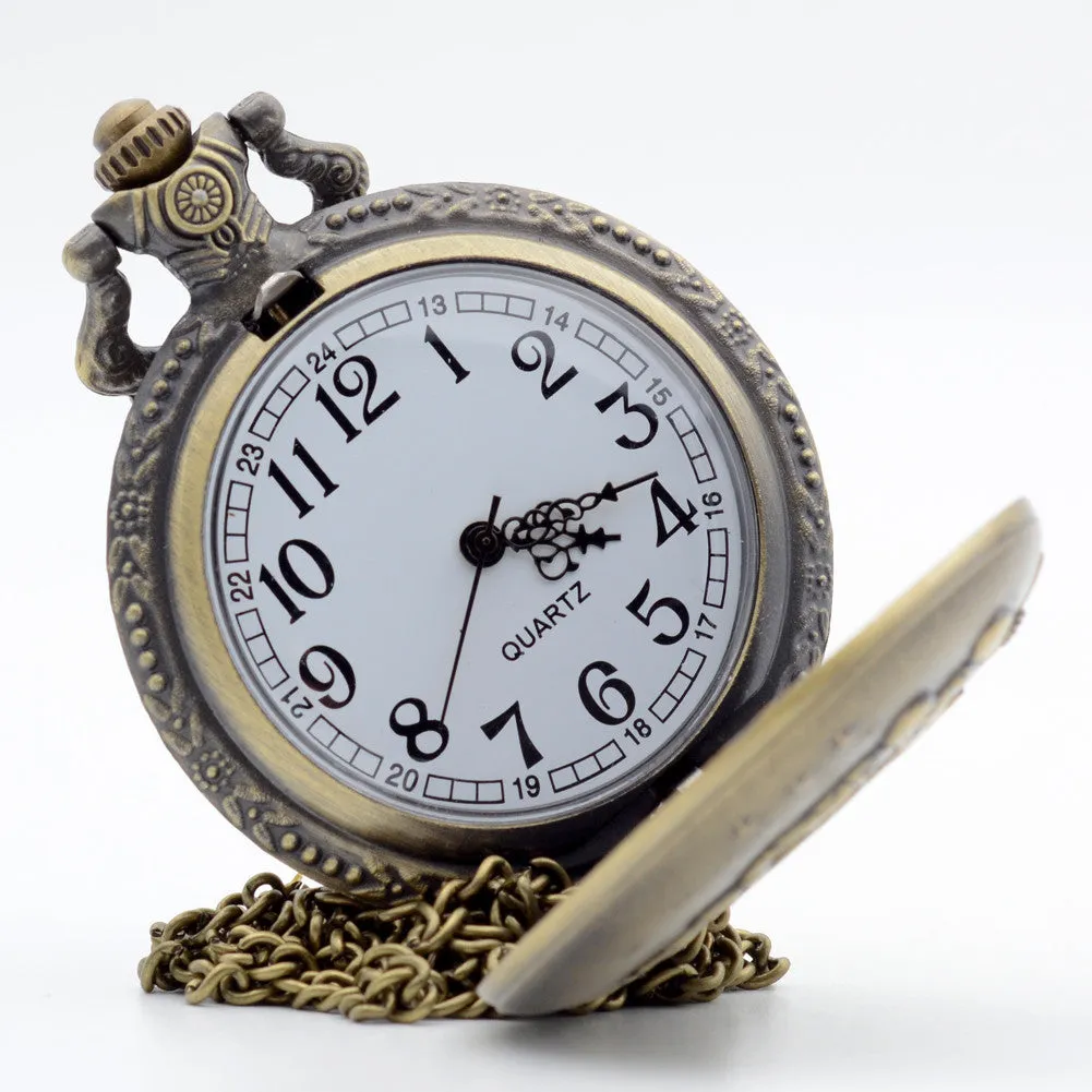 Vintage Bronze Brave Soldier Pocket Watch