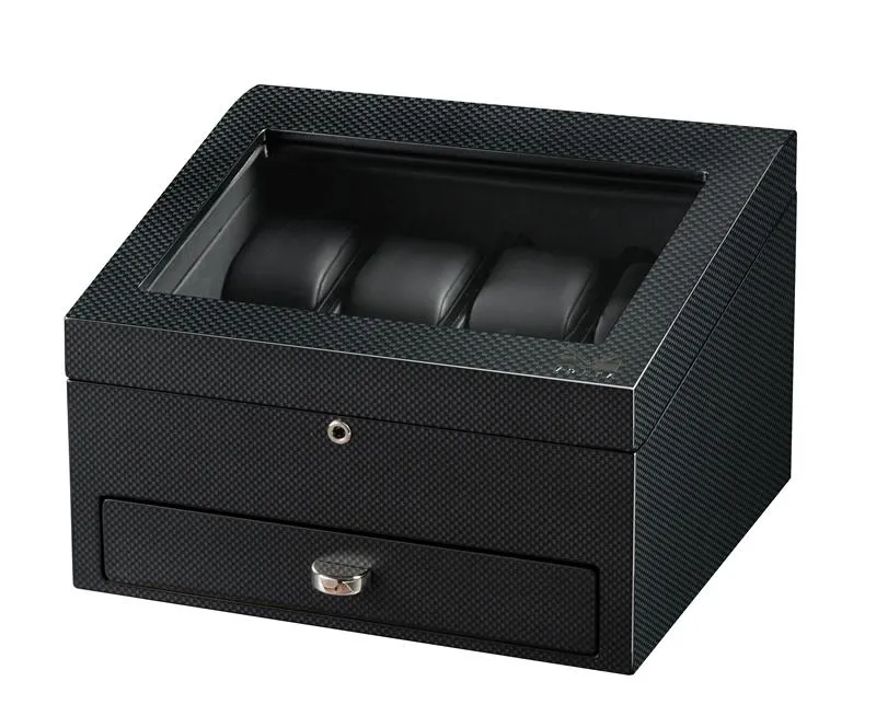 Volta 8 Watch Box with See Through Glass Window and Storage