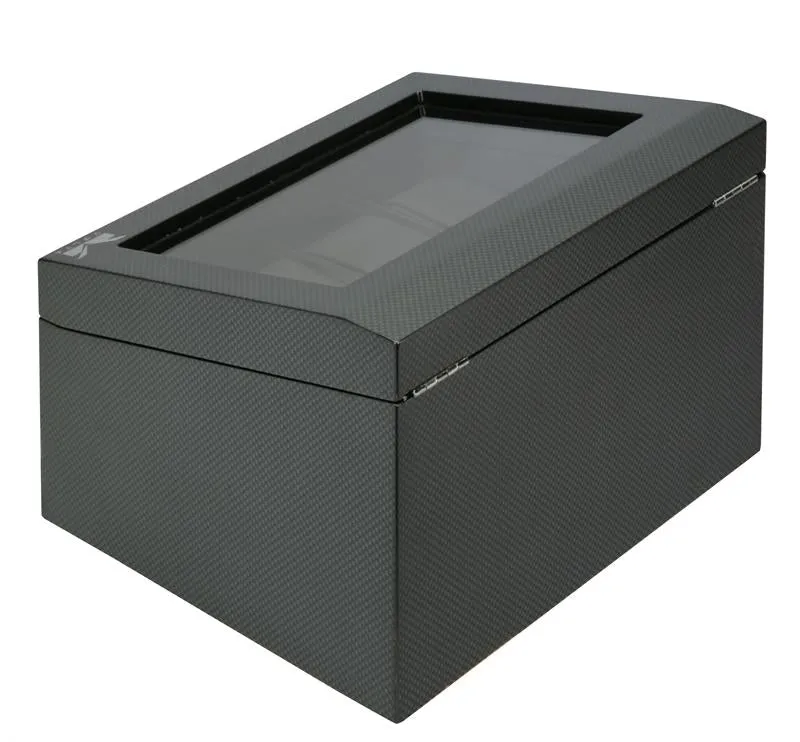 Volta 8 Watch Box with See Through Glass Window and Storage