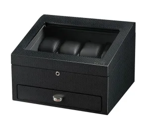 Volta 8 Watch Box with See Through Glass Window and Storage