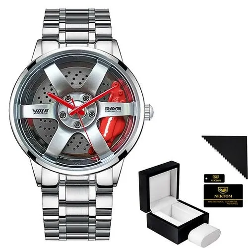 Watches Men Sports Car Men Watches Quartz Waterproof Sport Rim Hub