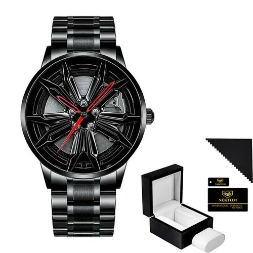 Watches Men Sports Car Men Watches Quartz Waterproof Sport Rim Hub