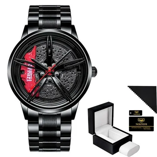 Watches Men Sports Car Men Watches Quartz Waterproof Sport Rim Hub