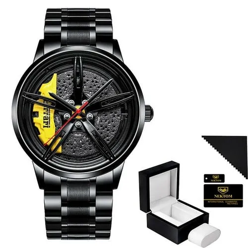 Watches Men Sports Car Men Watches Quartz Waterproof Sport Rim Hub