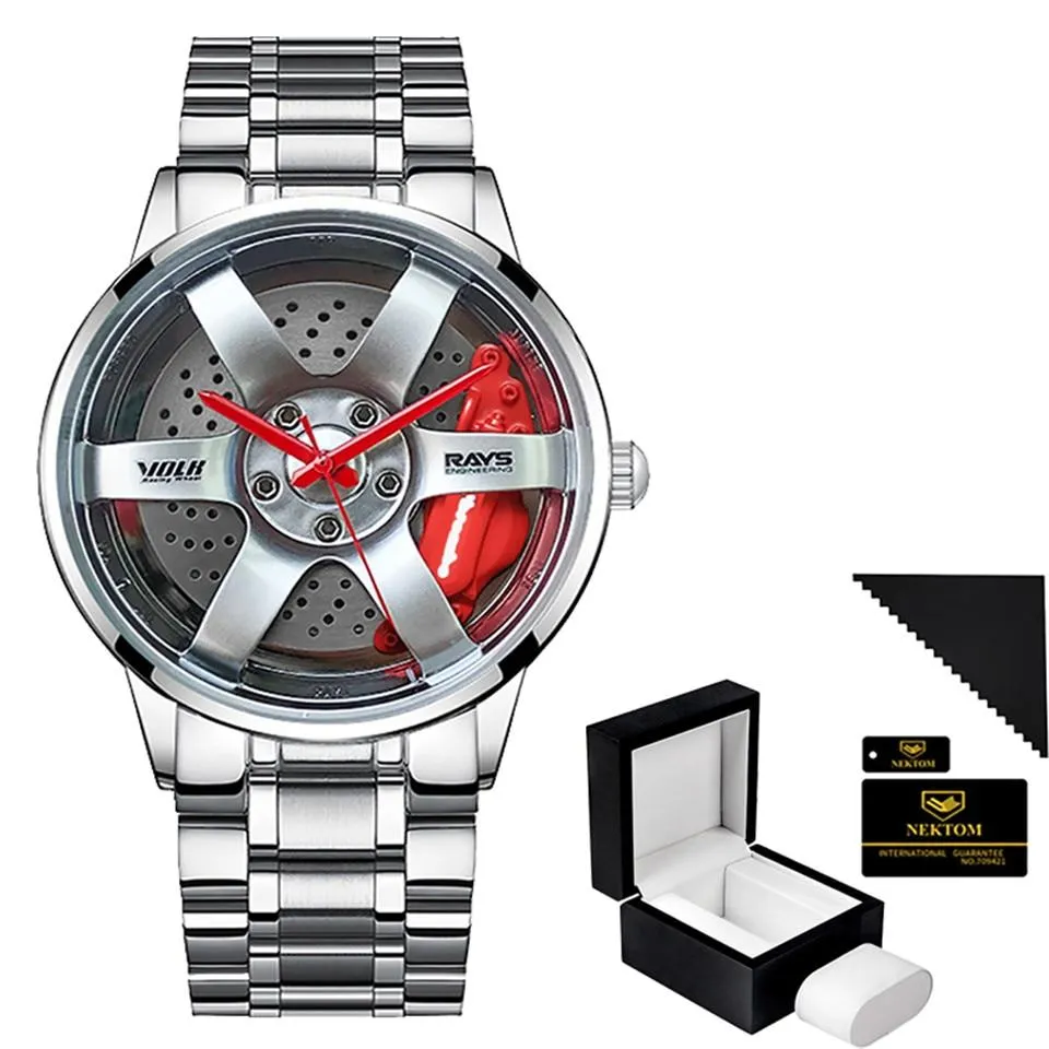 Watches Men Sports Car Men Watches Quartz Waterproof Sport Rim Hub