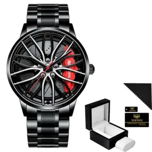 Watches Men Sports Car Men Watches Quartz Waterproof Sport Rim Hub
