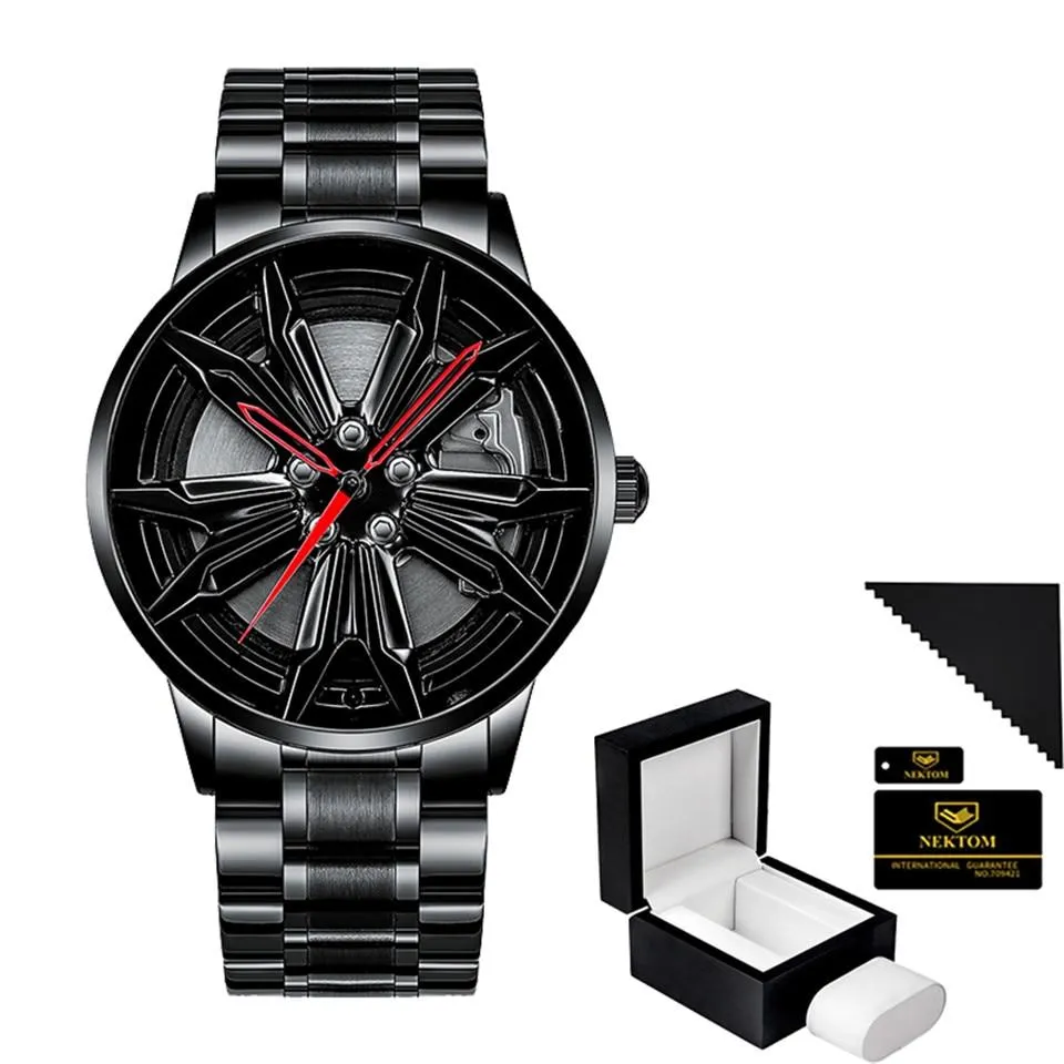 Watches Men Sports Car Men Watches Quartz Waterproof Sport Rim Hub