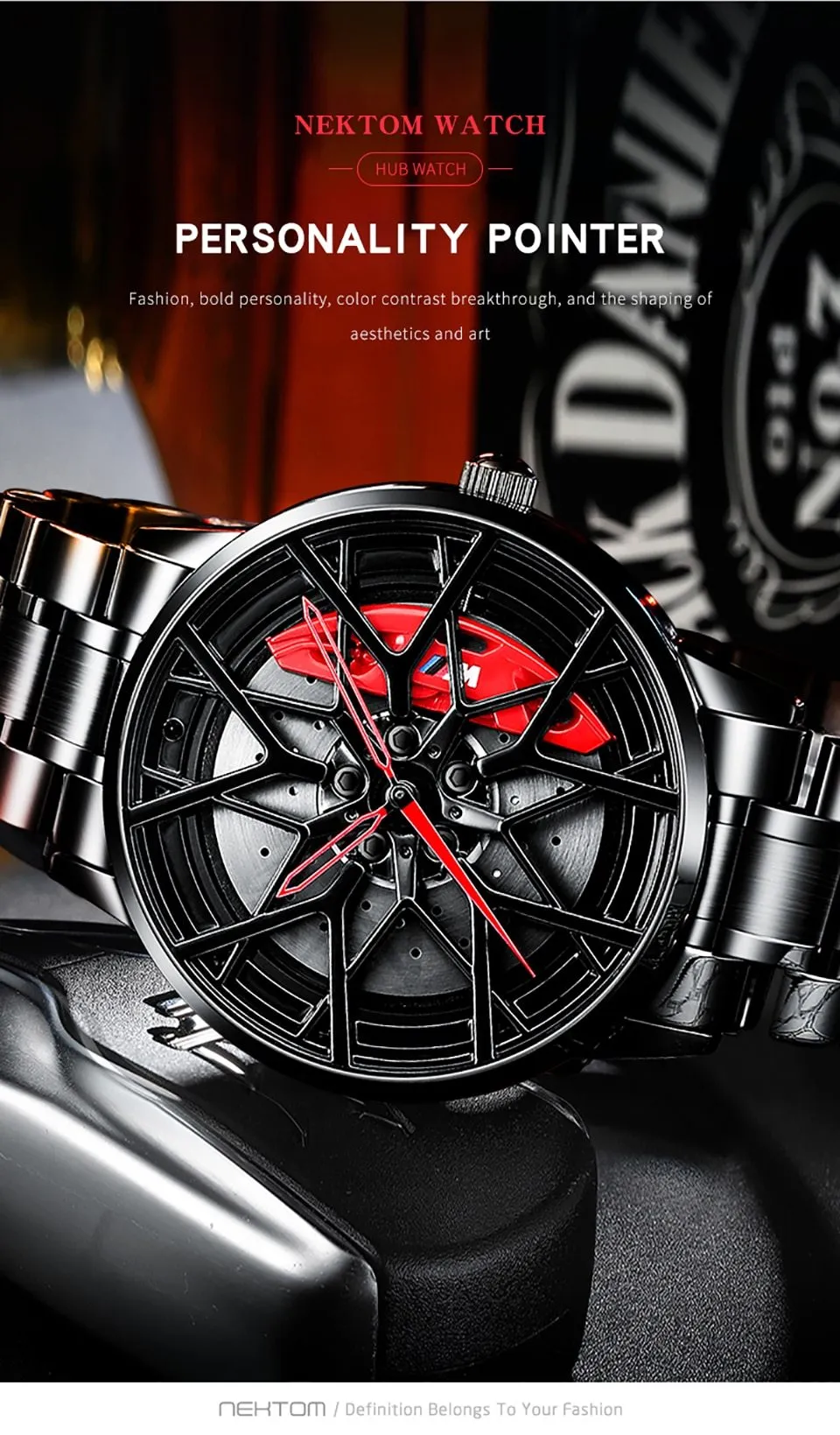 Watches Men Sports Car Men Watches Quartz Waterproof Sport Rim Hub