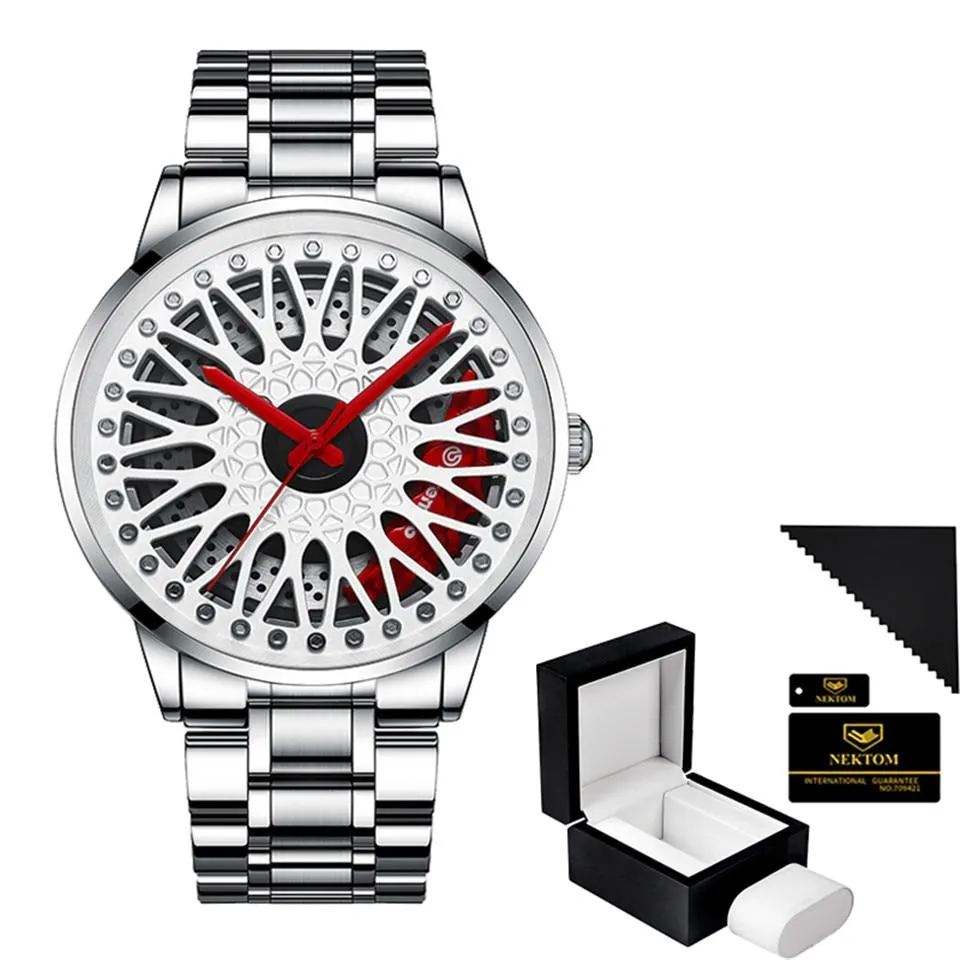 Watches Men Sports Car Men Watches Quartz Waterproof Sport Rim Hub
