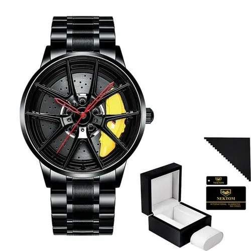 Watches Men Sports Car Men Watches Quartz Waterproof Sport Rim Hub